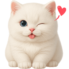 White Cat So Cuteee