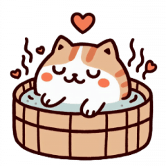 Bath Cat in Love,