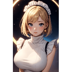 Starry maid portrait