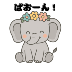 Cute Elephant Stamps Noshi-shi