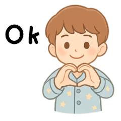 A cute little boy sticker Eng