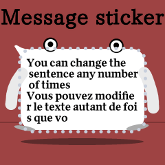 Mr. speech bubble message stickers