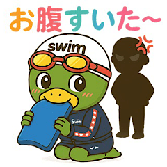 Swimmer sticker