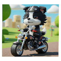 ボーダーコリー犬のロックいろいろスタンプ