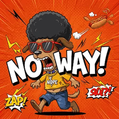 カラフルファニー犬