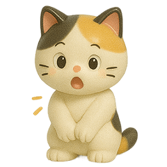 Figurine-Style Calico Cat Stickers