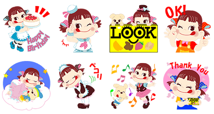 Peko-chan's Smiley Stickers