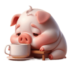 Pink Pig Doesn't Want to Work