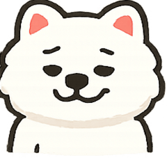 もふもふ白い犬の毎日スタンプ