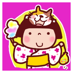 Japanese girl coto-chan big sticker vo.5