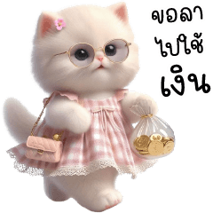 มะเหมียวเดรสชมพูสายหวาน