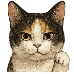 calico cat Sticker2