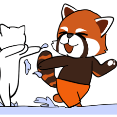 レッサーパンダと遊ぼう