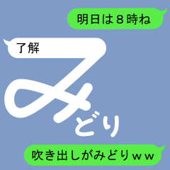 Fukidashi Sticker for Midori 1