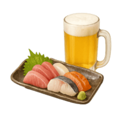 ビールとおつまみ（文字無しver）