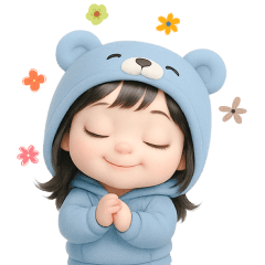 Blue bear girl