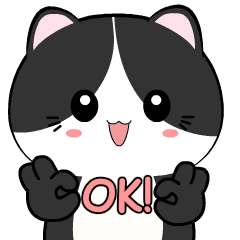 Baby Tuxedo Cat 10 : Animated Stickers