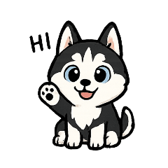 Siberian Husky Black