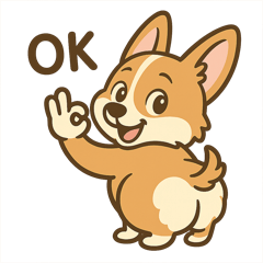コーギーのきもちスタンプ☆