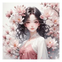 Flower language and girl