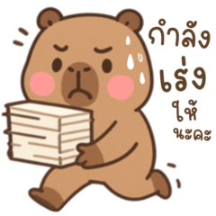Cute Capybara Working