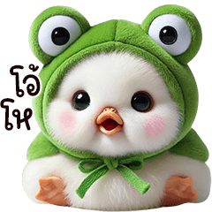 ลูกเป็ดหมวกกบน่ารัก