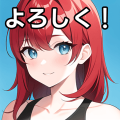Red haired blue eyed girl