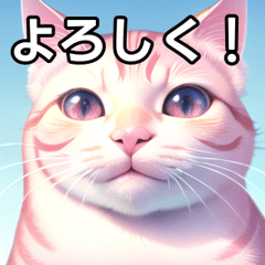 Realistic pink cat