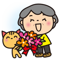 Grandma's very polite sticker_Japanese