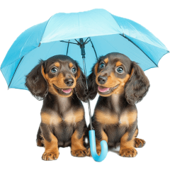 rainy Dachshund