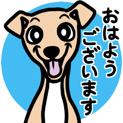 (Fawn4)puppy Italian greyhound sticker