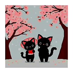 Neko sakura 1 - LINE スタンプ | LINE STORE