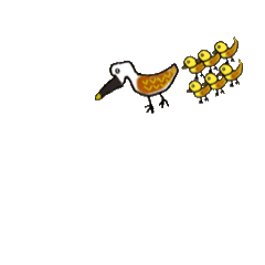 A mother and her baby ducks walking