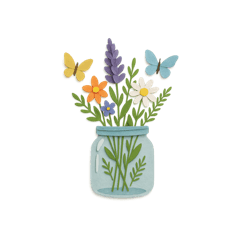 Forest Theme Paper Craft Style Stickers