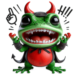 Devil Frog Angry