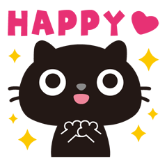 Black Cat Nyanta_Heart pattern