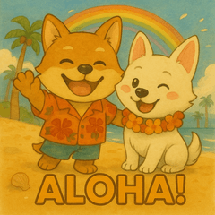 豆しばの水彩画な夏