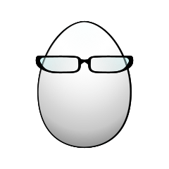 メガネをかけた卵