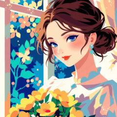 Fairy Tale World Girl Sticker