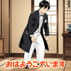 Gentle Young Man Stickers