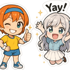 Two Friends: Expressive Sticker Pack