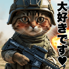 進撃の猫軍団 敬語スタンプ