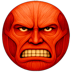 Muscular human body model emoticon