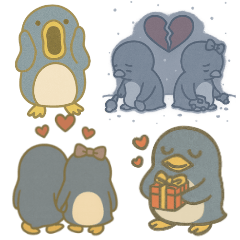 Penguin Lovers Sweet Moments