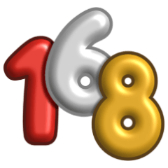 Cute Numbers 02 ( Metallic Gold Silver )