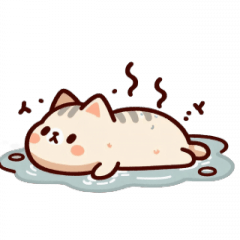 Bath Cat I'm Melting,