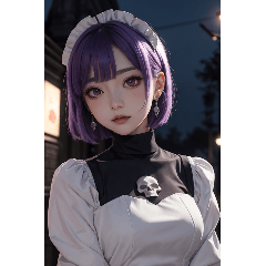 Gothic maid portrait