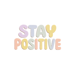 Pastel Rainbow Words Stickers