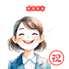 アイコン百面相　祝い！カスタムスタンプ