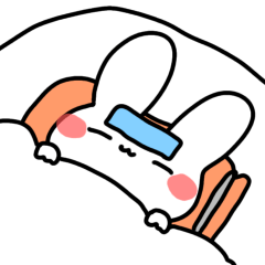 体調不良のうさぎ